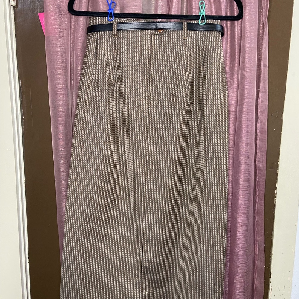 Classic Pendleton Brown Wool Knee-Length Skirt - image 3